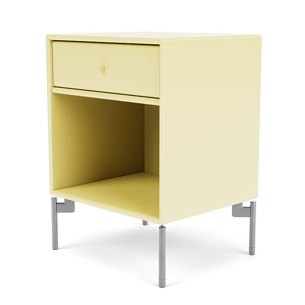 [product_category]-Montana Dream Nightstand With Legs, Camomile/Matt Chrome-Montana Furniture-5714322381512-000DREAM-159-01-MON-1