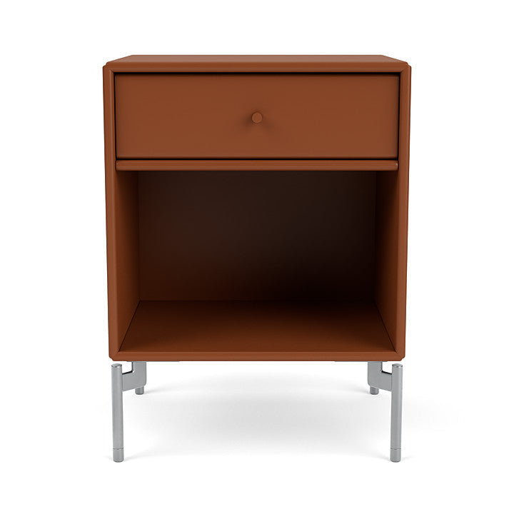 [product_category]-Montana Dream Nightstand With Legs, Hazelnut/Matt Chrome-Montana Furniture-5714322380713-000DREAM-146-01-MON-2