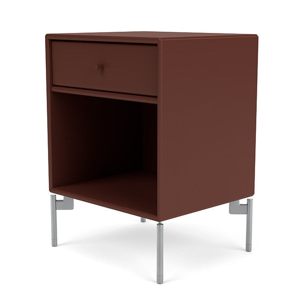 [product_category]-Montana Dream Nightstand With Legs, Masala/Matt Chrome-Montana Furniture-5714322381253-000DREAM-155-01-MON-1