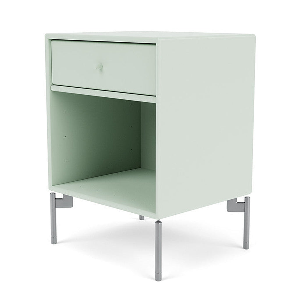 [product_category]-Montana Dream Nightstand With Legs, Mist/Matt Chrome-Montana Furniture-5714322381642-000DREAM-161-01-MON-1