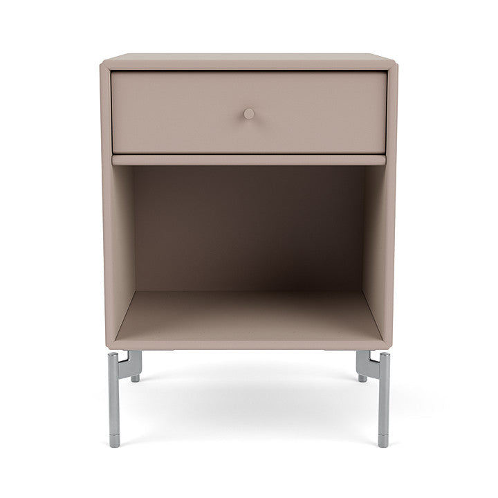 [product_category]-Montana Dream Nightstand With Legs, Mushroom Brown/Matt Chrome-Montana Furniture-5714322205252-000DREAM-137-01-MON-2