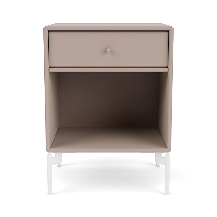 [product_category]-Montana Dream Nightstand With Legs, Mushroom Brown/Snow White-Montana Furniture-5714322205269-000DREAM-137-02-MON-2