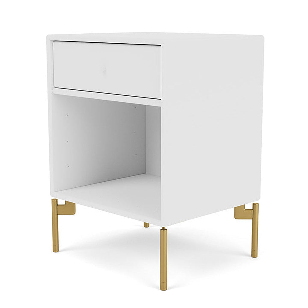 [product_category]-Montana Dream Nightstand With Legs, New White/Brass-Montana Furniture-5714322205177-000DREAM-101-09-MON-1