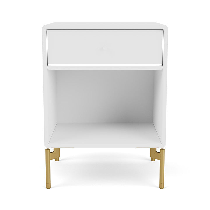 [product_category]-Montana Dream Nightstand With Legs, New White/Brass-Montana Furniture-5714322205177-000DREAM-101-09-MON-2