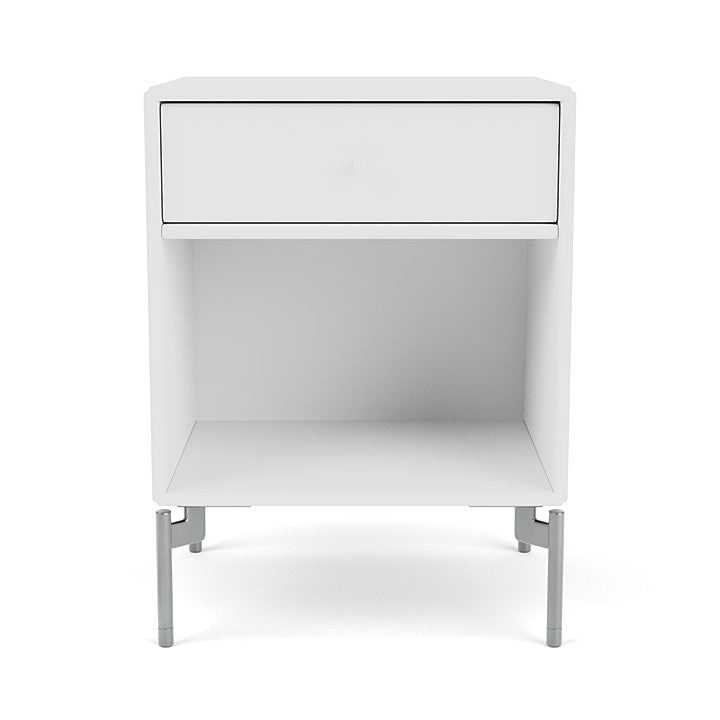 [product_category]-Montana Dream Nightstand With Legs, New White/Matt Chrome-Montana Furniture-5714322010870-000DREAM-101-01-MON-2