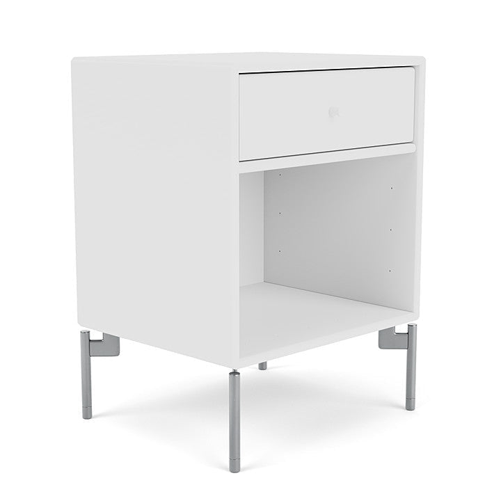 [product_category]-Montana Dream Nightstand With Legs, New White/Matt Chrome-Montana Furniture-5714322010870-000DREAM-101-01-MON-3