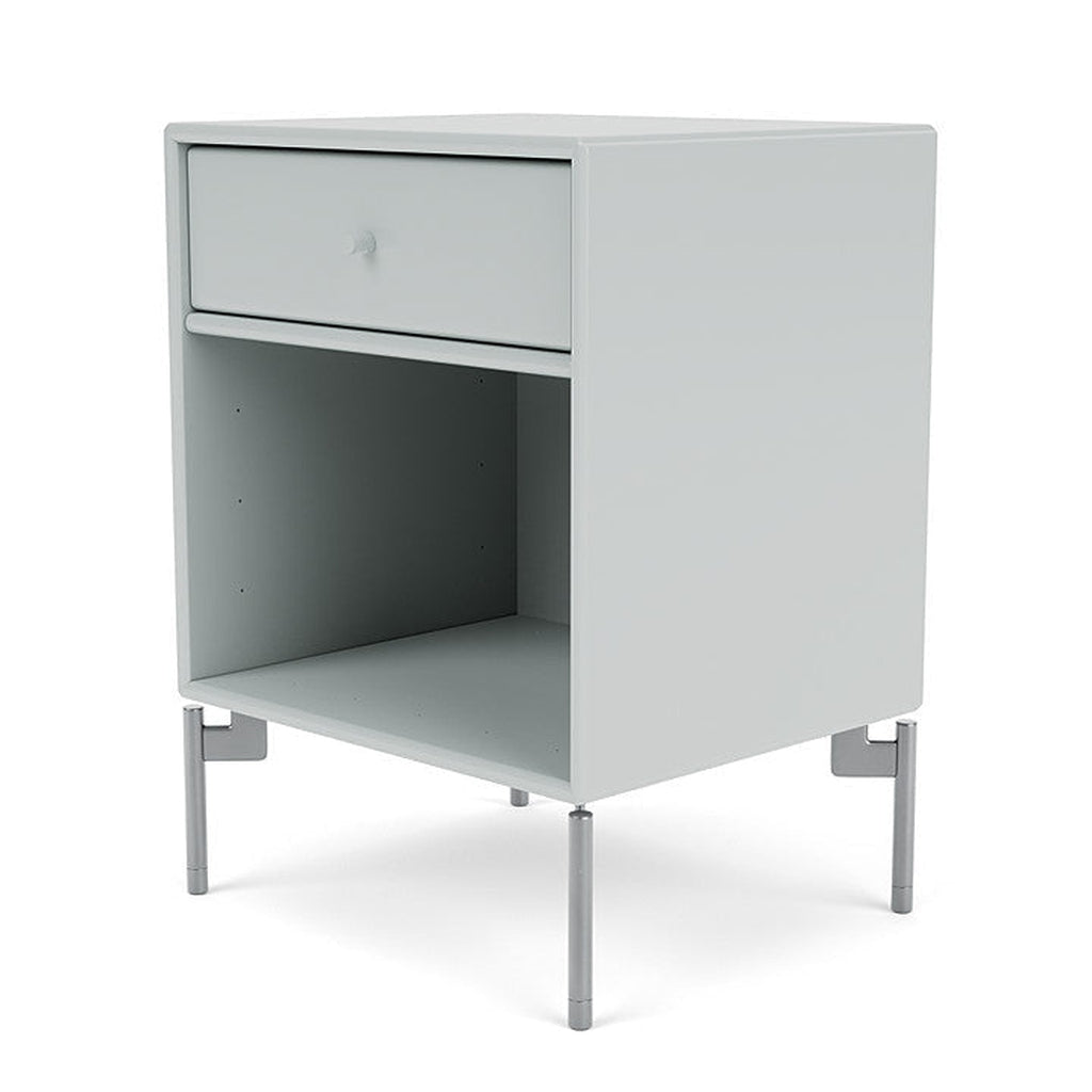 [product_category]-Montana Dream Nightstand With Legs, Oyster/Matt Chrome-Montana Furniture-5714322381338-000DREAM-156-01-MON-1