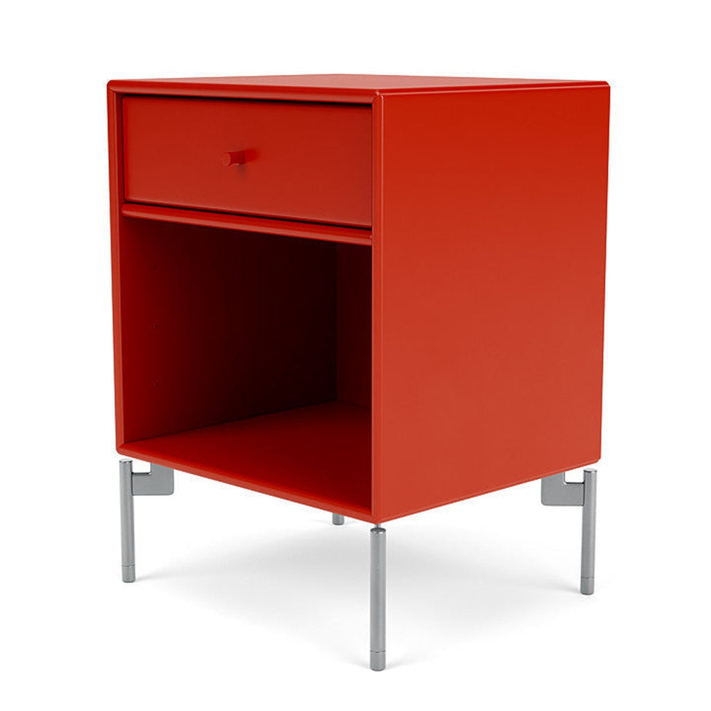 [product_category]-Montana Dream Nightstand With Legs, Rosehip/Matt Chrome-Montana Furniture-5714322380638-000DREAM-145-01-MON-1