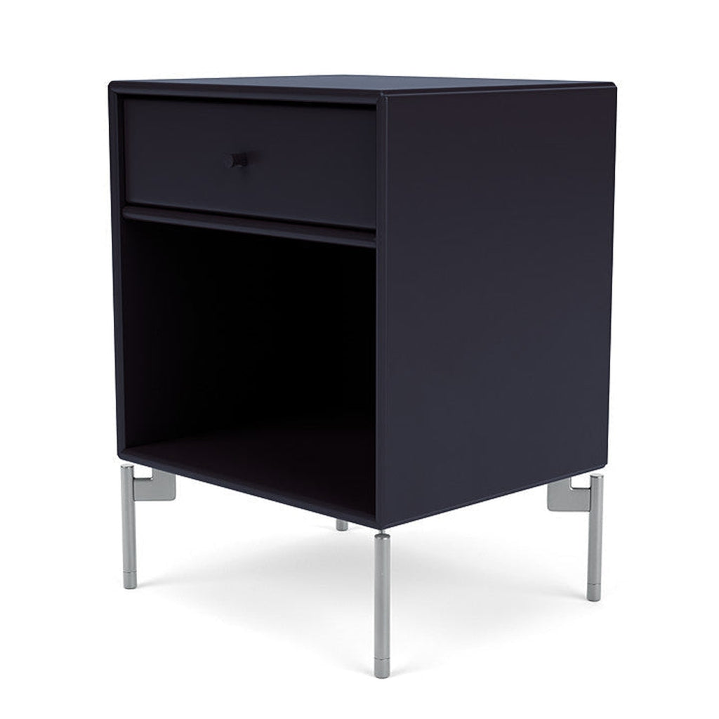 [product_category]-Montana Dream Nightstand With Legs, Shadow/Matt Chrome-Montana Furniture-5714322380799-000DREAM-147-01-MON-1