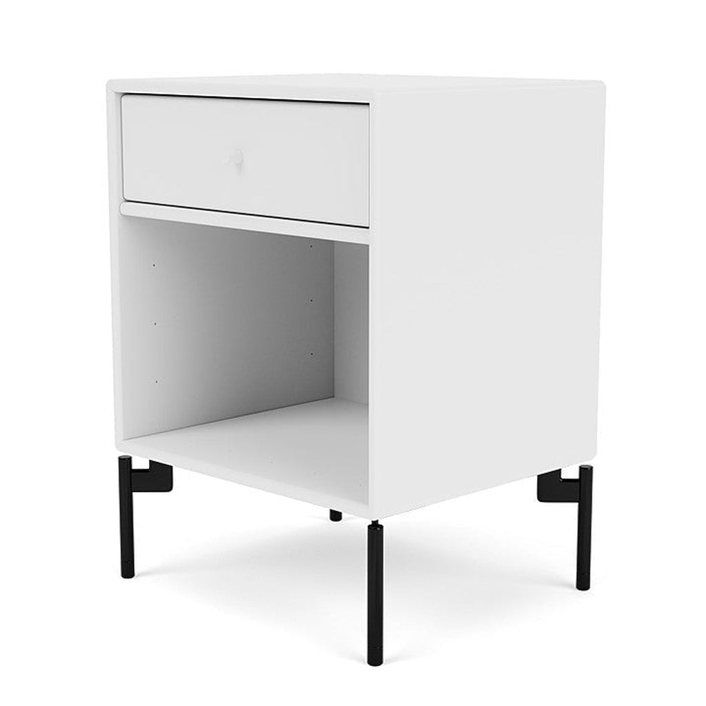 [product_category]-Montana Dream Nightstand With Legs, Snow White/Black-Montana Furniture-5714322382182-000DREAM-38-03-MON-1