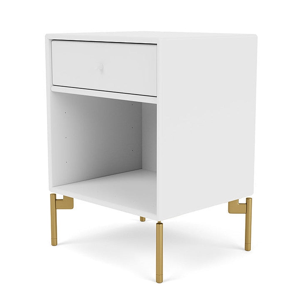 [product_category]-Montana Dream Nightstand With Legs, Snow White/Brass-Montana Furniture-5714322382236-000DREAM-38-09-MON-1