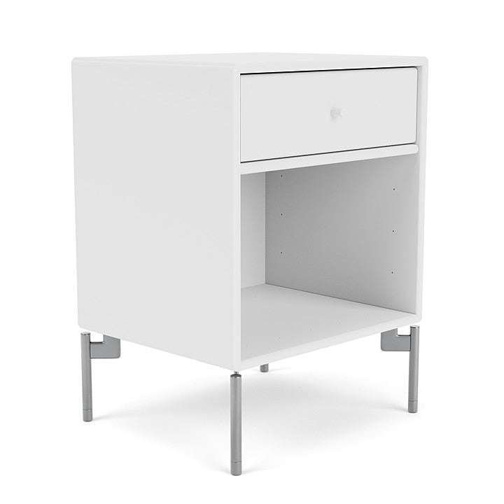 [product_category]-Montana Dream Nightstand With Legs, Snow White/Matt Chrome-Montana Furniture-5714322311267-000DREAM-38-01-MON-3