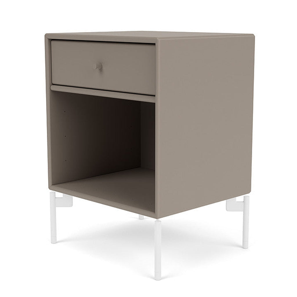 [product_category]-Montana Dream Nightstand With Legs, Truffle/Snow White-Montana Furniture-5714322380348-000DREAM-141-02-MON-1