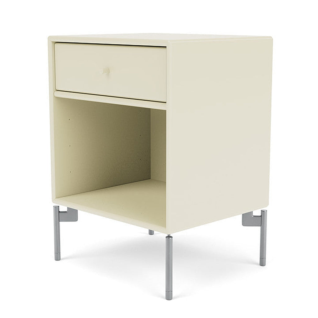 [product_category]-Montana Dream Nightstand With Legs, Vanilla/Matt Chrome-Montana Furniture-5714322205337-000DREAM-150-01-MON-1