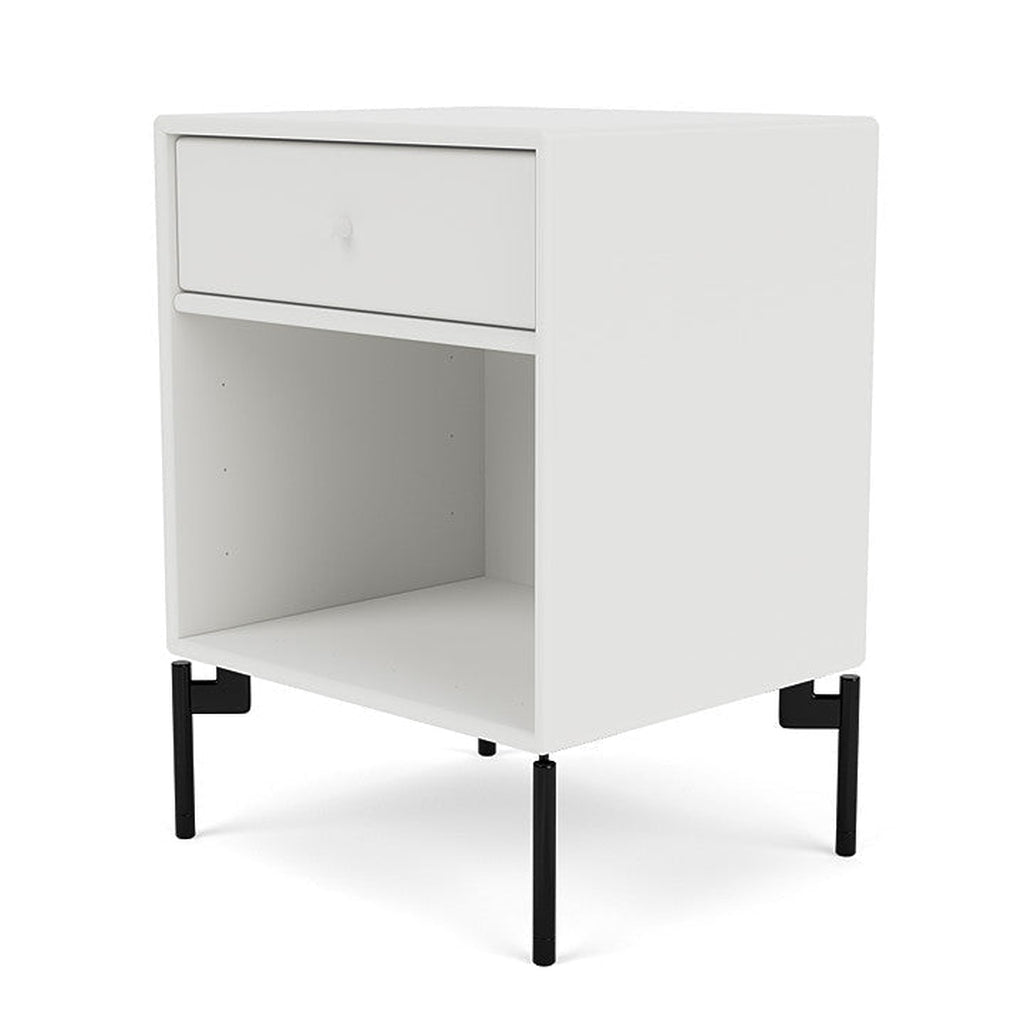 [product_category]-Montana Dream Nightstand With Legs, White/Black-Montana Furniture-5714322379809-000DREAM-01-03-MON-1