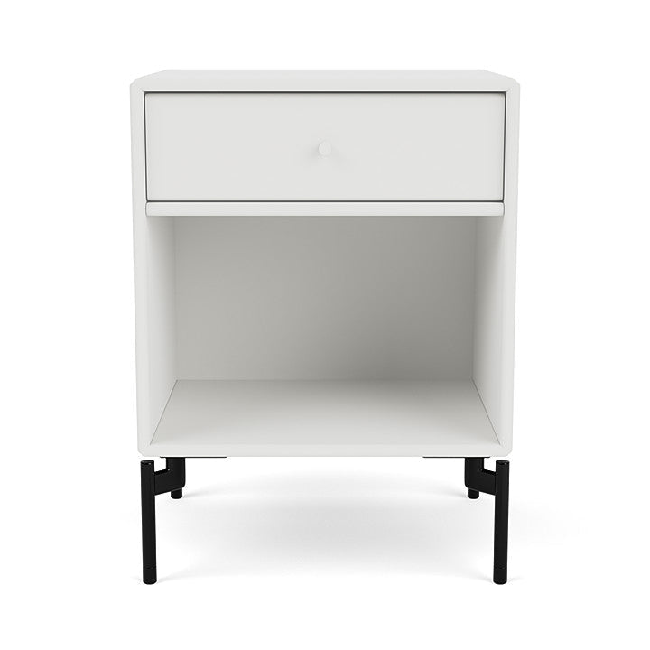 [product_category]-Montana Dream Nightstand With Legs, White/Black-Montana Furniture-5714322379809-000DREAM-01-03-MON-2