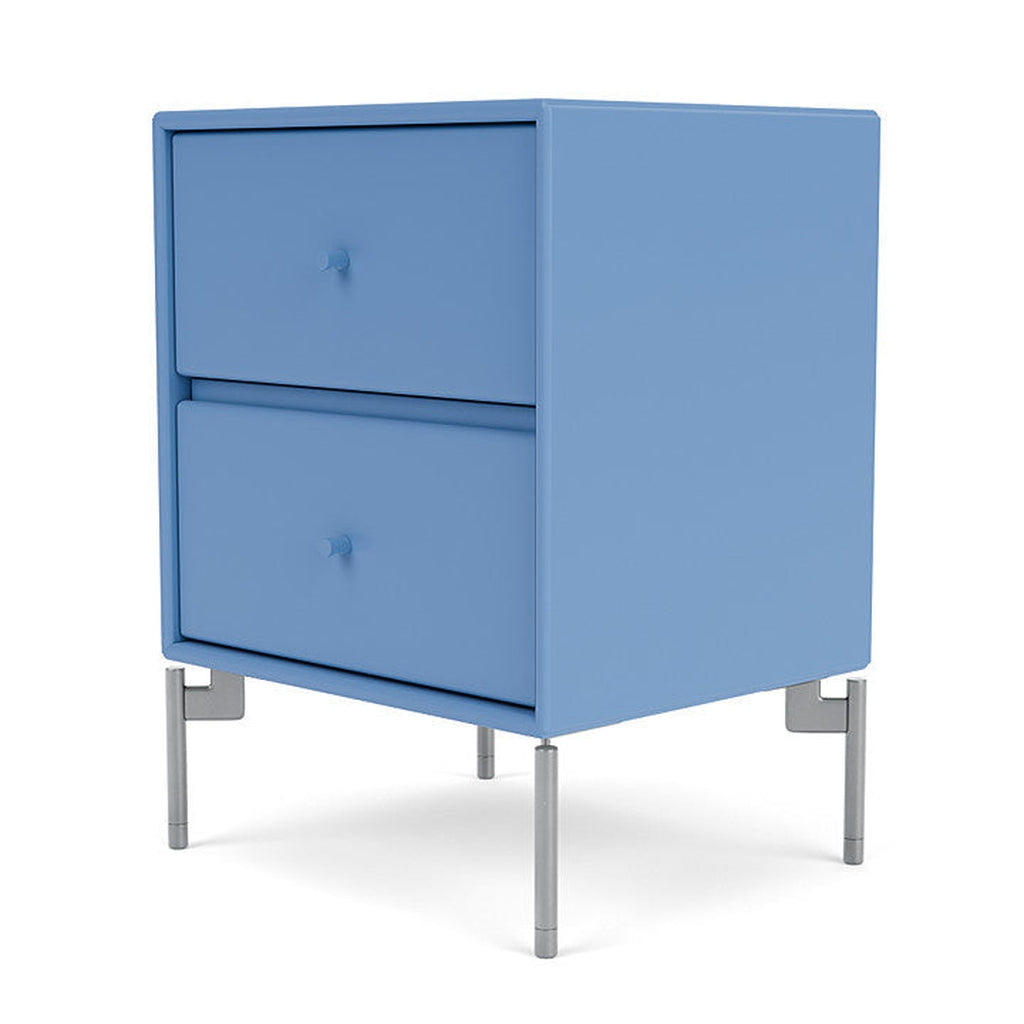 [product_category]-Montana Drift Drawer Module With Legs, Azure Blue/Matt Chrome-Montana Furniture-5714322383776-000DRIFT-154-01-MON-1