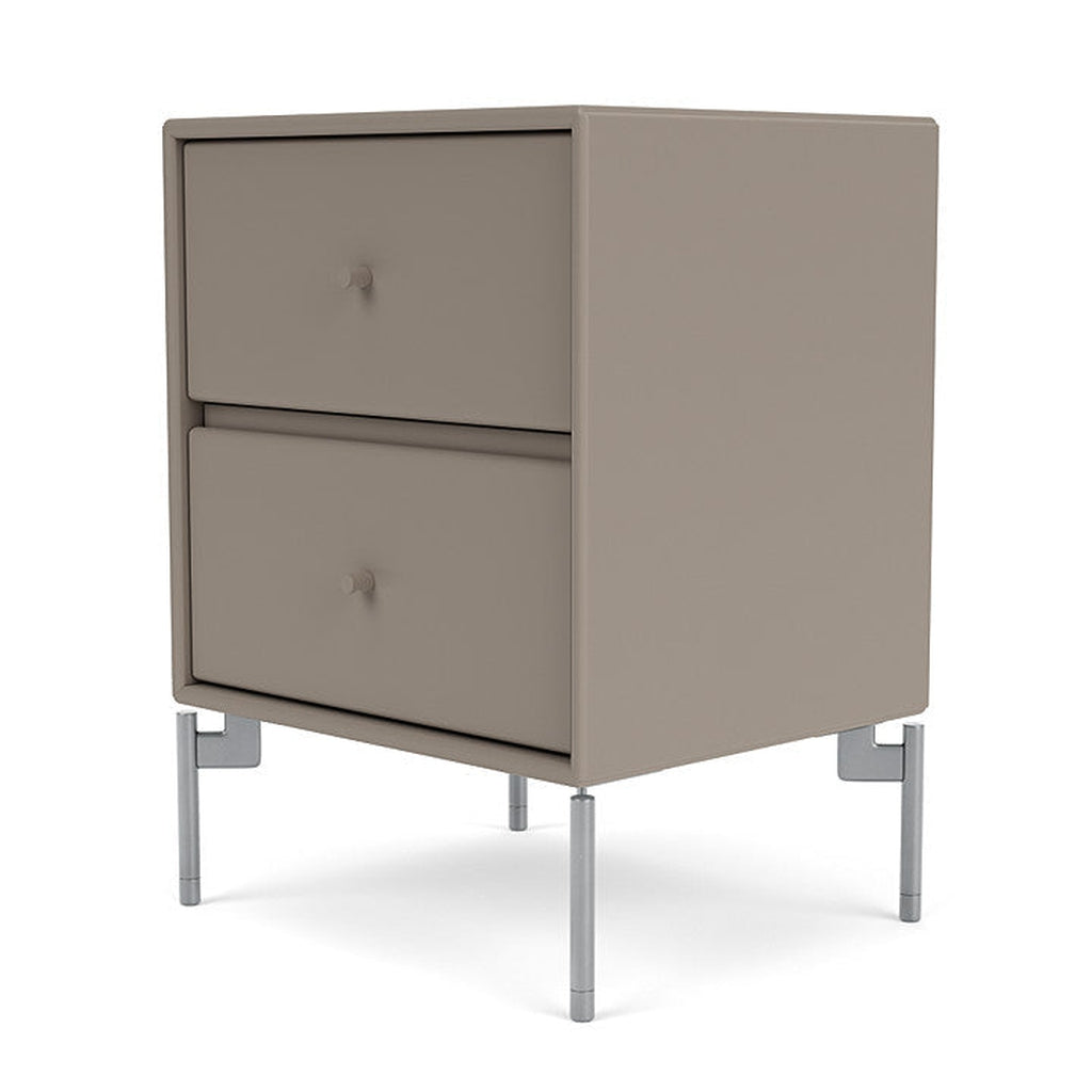 [product_category]-Montana Drift Drawer Module With Legs, Truffle/Matt Chrome-Montana Furniture-5714322359528-000DRIFT-141-01-MON-1