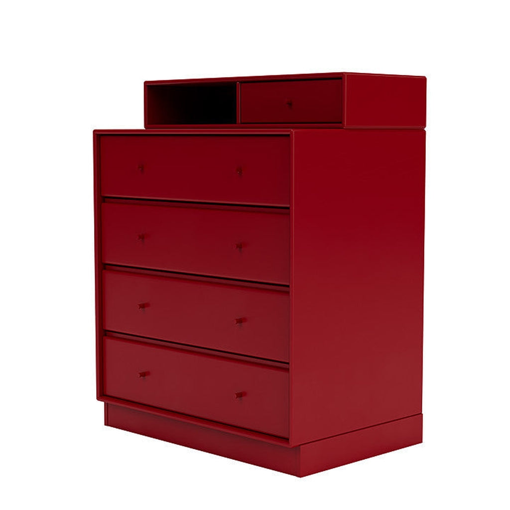 [product_category]-Montana Keep Chest Of Drawers With 7 Cm Plinth, Beetroot Red-Montana Furniture-5714322263054-0000KEEP-165-07-MON-1