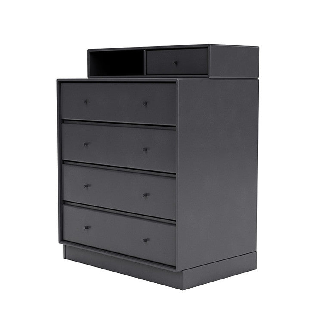 [product_category]-Montana Keep Chest Of Drawers With 7 Cm Plinth, Carbon Black-Montana Furniture-5714322263214-0000KEEP-36-07-MON-1