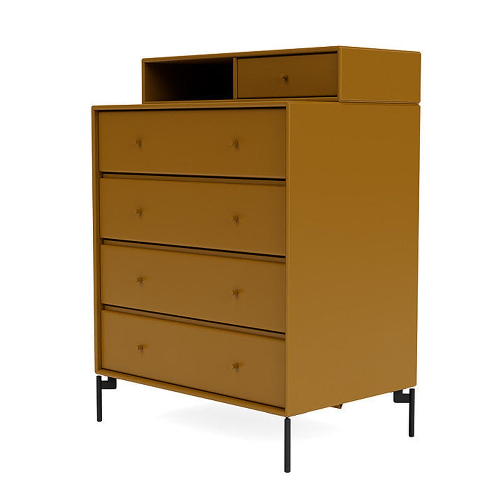 [product_category]-Montana Keep Chest Of Drawers With Legs, Amber/Black-Montana Furniture-5714322261258-0000KEEP-142-03-MON-1