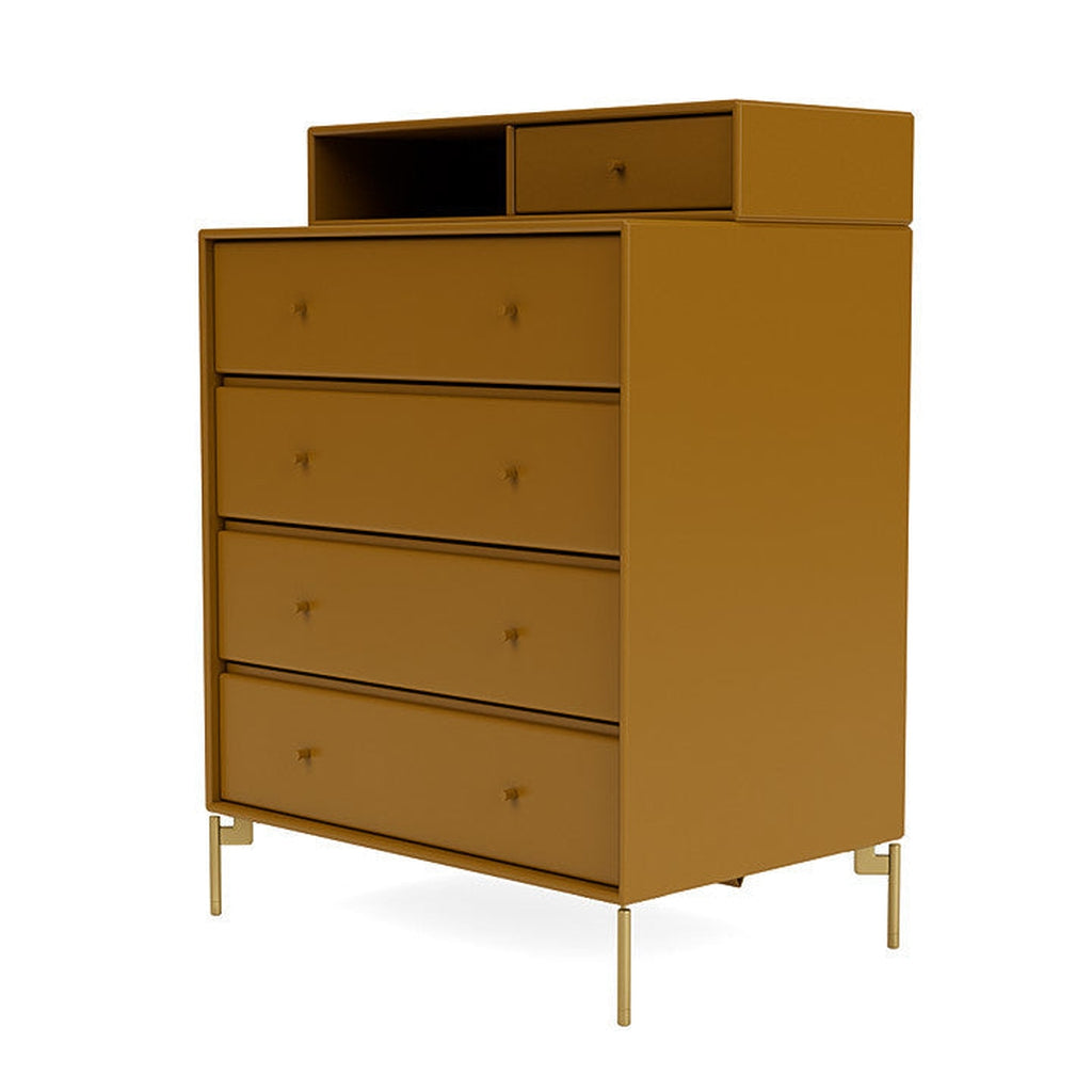 [product_category]-Montana Keep Chest Of Drawers With Legs, Amber/Brass-Montana Furniture-5714322261302-0000KEEP-142-09-MON-1