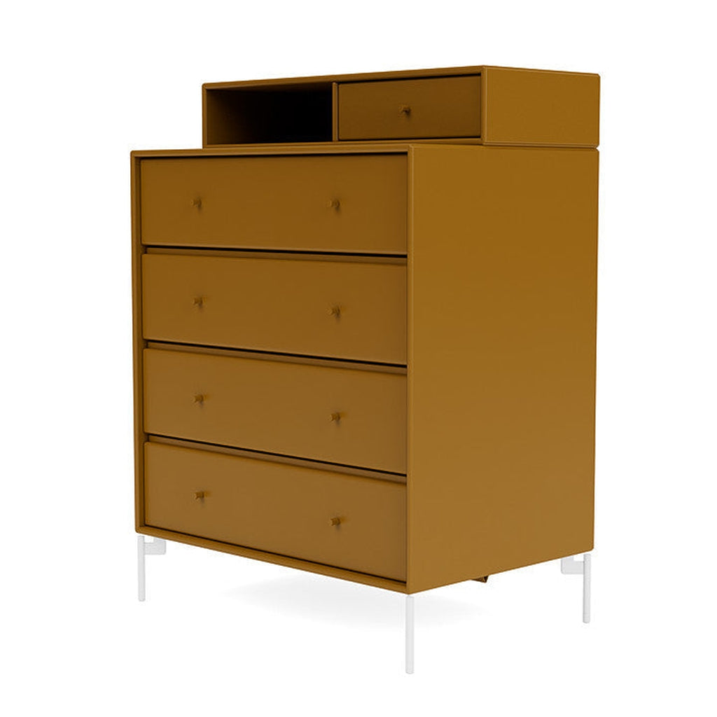 [product_category]-Montana Keep Chest Of Drawers With Legs, Amber/Snow White-Montana Furniture-5714322261241-0000KEEP-142-02-MON-1