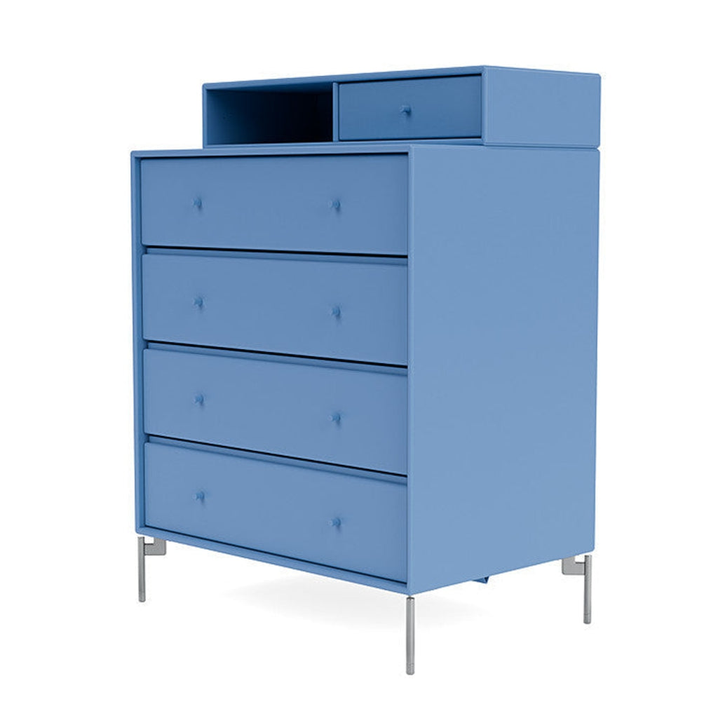 [product_category]-Montana Keep Chest Of Drawers With Legs, Azure Blue/Matt Chrome-Montana Furniture-5714322262118-0000KEEP-154-01-MON-1