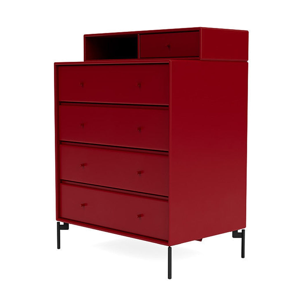 [product_category]-Montana Keep Chest Of Drawers With Legs, Beetroot/Black-Montana Furniture-5714322263016-0000KEEP-165-03-MON-1