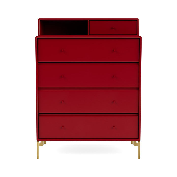 [product_category]-Montana Keep Chest Of Drawers With Legs, Beetroot/Brass-Montana Furniture-5714322263061-0000KEEP-165-09-MON-2