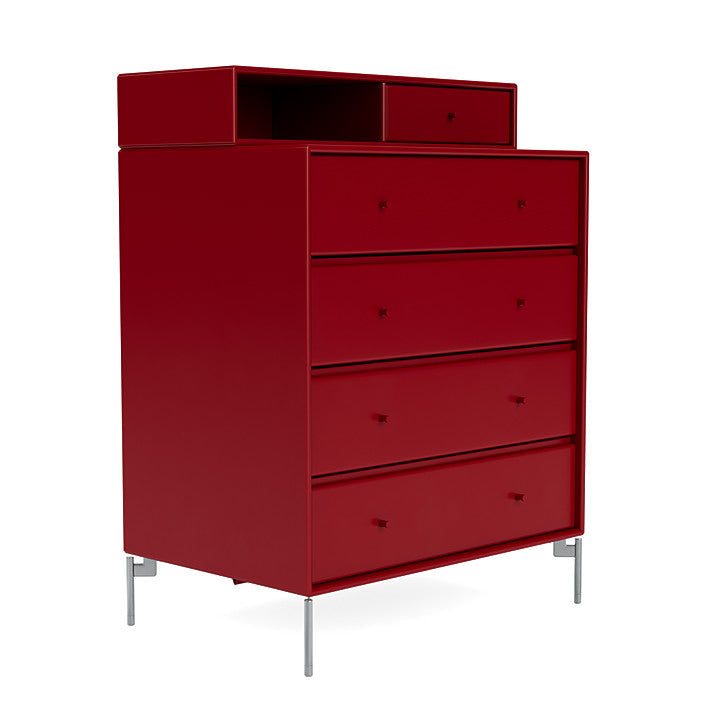 [product_category]-Montana Keep Chest Of Drawers With Legs, Beetroot/Matt Chrome-Montana Furniture-5714322262996-0000KEEP-165-01-MON-3