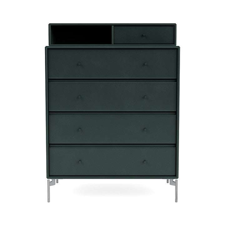 [product_category]-Montana Keep Chest Of Drawers With Legs, Black Jade/Matt Chrome-Montana Furniture-5714322262835-0000KEEP-163-01-MON-2
