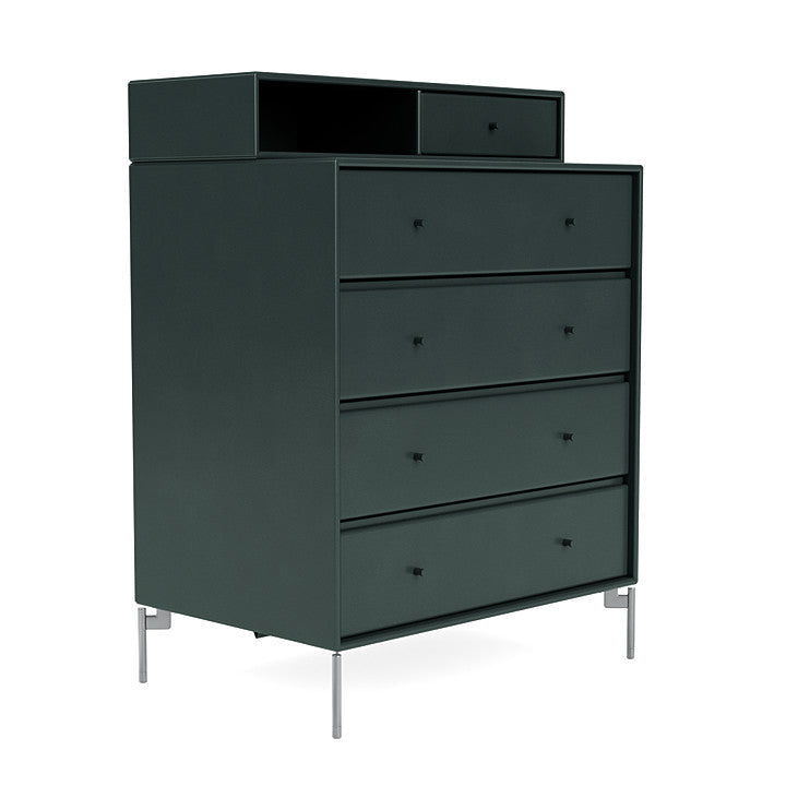 [product_category]-Montana Keep Chest Of Drawers With Legs, Black Jade/Matt Chrome-Montana Furniture-5714322262835-0000KEEP-163-01-MON-3