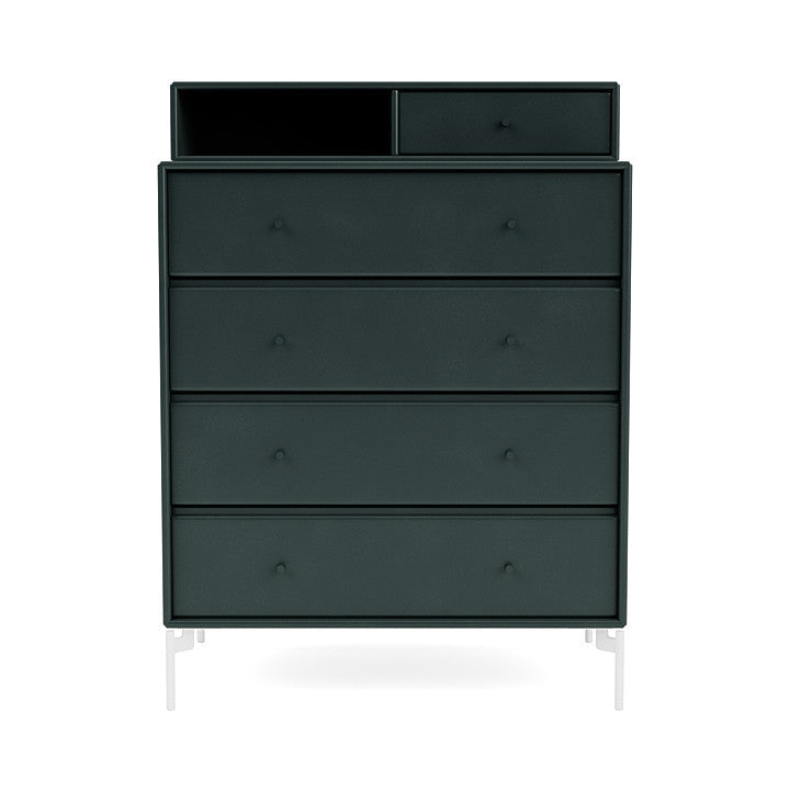 [product_category]-Montana Keep Chest Of Drawers With Legs, Black Jade/Snow White-Montana Furniture-5714322262842-0000KEEP-163-02-MON-2