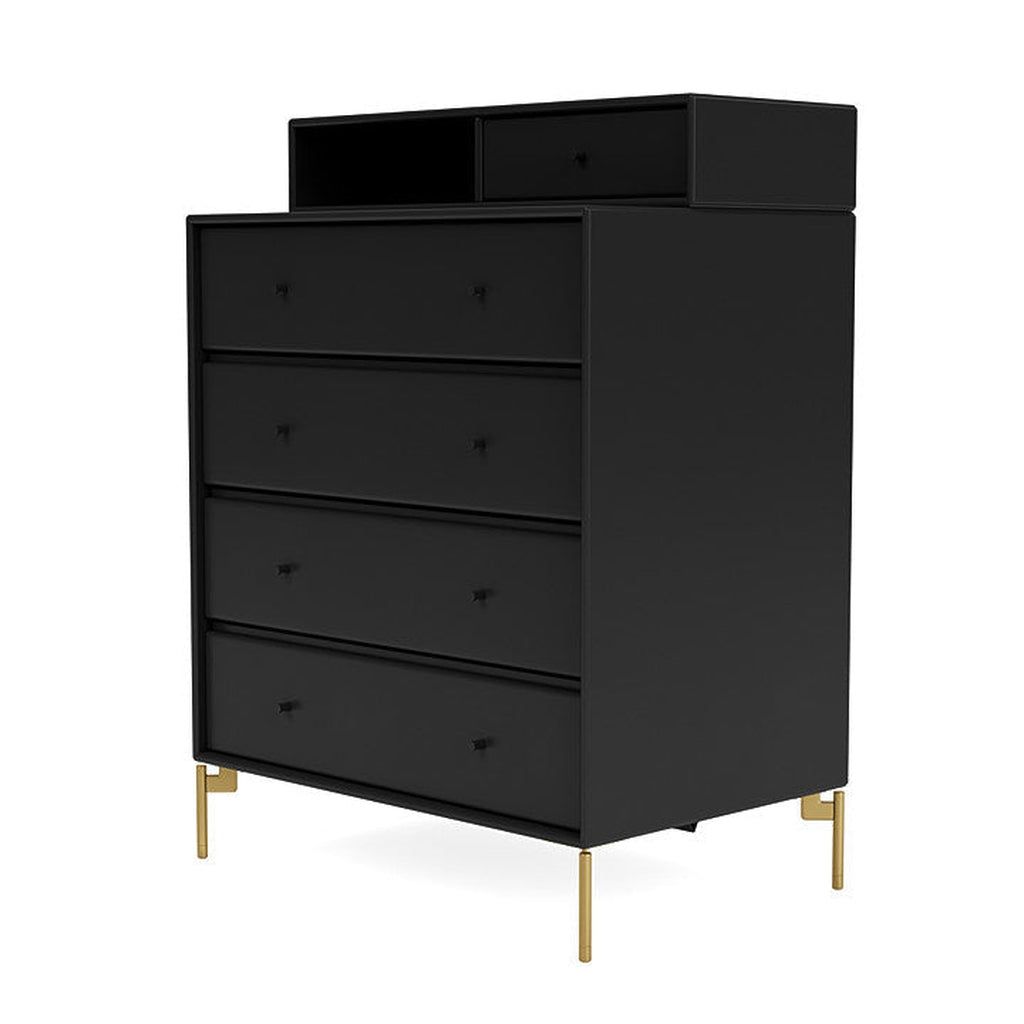 [product_category]-Montana Keep Chest Of Drawers With Legs, Black/Brass-Montana Furniture-5714322260428-0000KEEP-05-09-MON-1