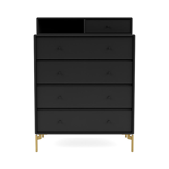 [product_category]-Montana Keep Chest Of Drawers With Legs, Black/Brass-Montana Furniture-5714322260428-0000KEEP-05-09-MON-2