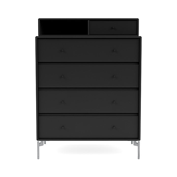[product_category]-Montana Keep Chest Of Drawers With Legs, Black/Matt Chrome-Montana Furniture-5714322260350-0000KEEP-05-01-MON-2