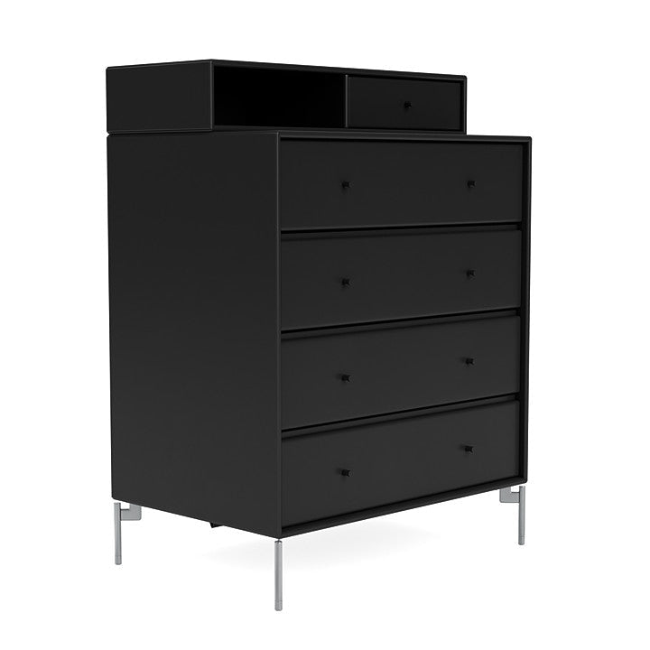 [product_category]-Montana Keep Chest Of Drawers With Legs, Black/Matt Chrome-Montana Furniture-5714322260350-0000KEEP-05-01-MON-3