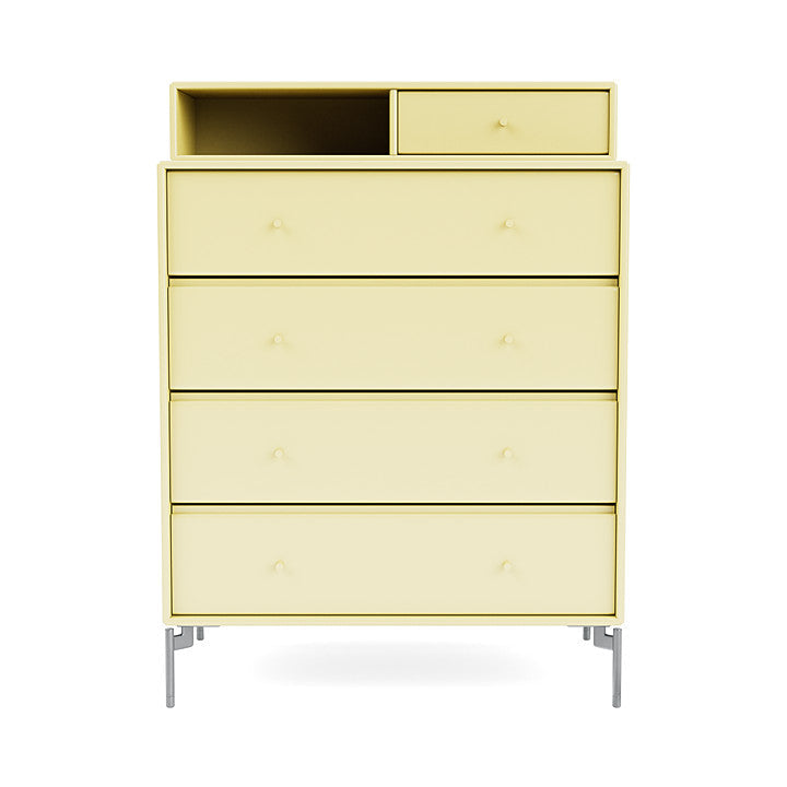 [product_category]-Montana Keep Chest Of Drawers With Legs, Camomile/Matt Chrome-Montana Furniture-5714322262514-0000KEEP-159-01-MON-2
