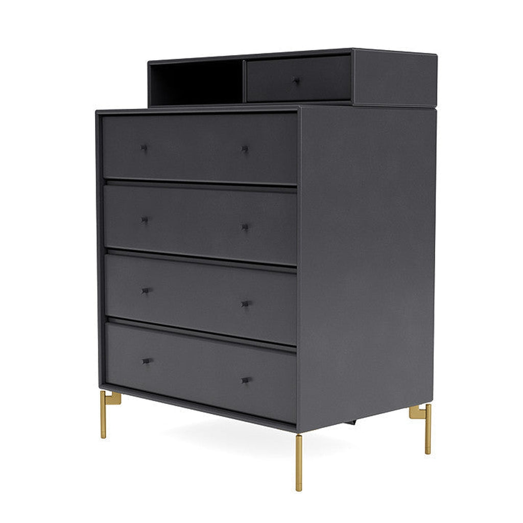 [product_category]-Montana Keep Chest Of Drawers With Legs, Carbon Black/Brass-Montana Furniture-5714322263221-0000KEEP-36-09-MON-1