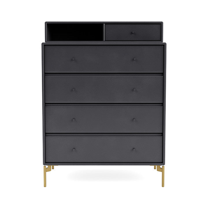 [product_category]-Montana Keep Chest Of Drawers With Legs, Carbon Black/Brass-Montana Furniture-5714322263221-0000KEEP-36-09-MON-2
