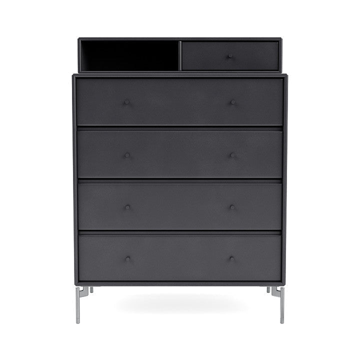 [product_category]-Montana Keep Chest Of Drawers With Legs, Carbon Black/Matt Chrome-Montana Furniture-5714322263153-0000KEEP-36-01-MON-2