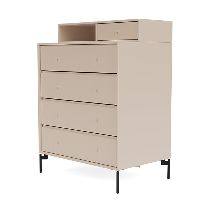 [product_category]-Montana Keep Chest Of Drawers With Legs, Clay/Black-Montana Furniture-5715288346492-0000KEEP-168-03-MON-1