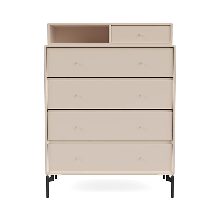 [product_category]-Montana Keep Chest Of Drawers With Legs, Clay/Black-Montana Furniture-5715288346492-0000KEEP-168-03-MON-2