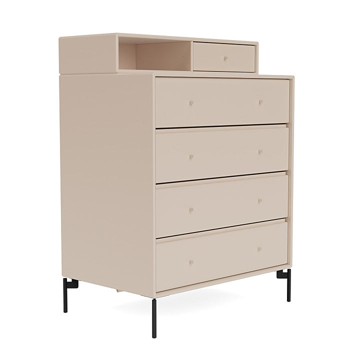 [product_category]-Montana Keep Chest Of Drawers With Legs, Clay/Black-Montana Furniture-5715288346492-0000KEEP-168-03-MON-3