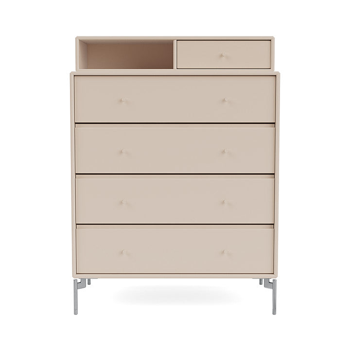 [product_category]-Montana Keep Chest Of Drawers With Legs, Clay/Matt Chrome-Montana Furniture-5715288322892-0000KEEP-168-01-MON-2