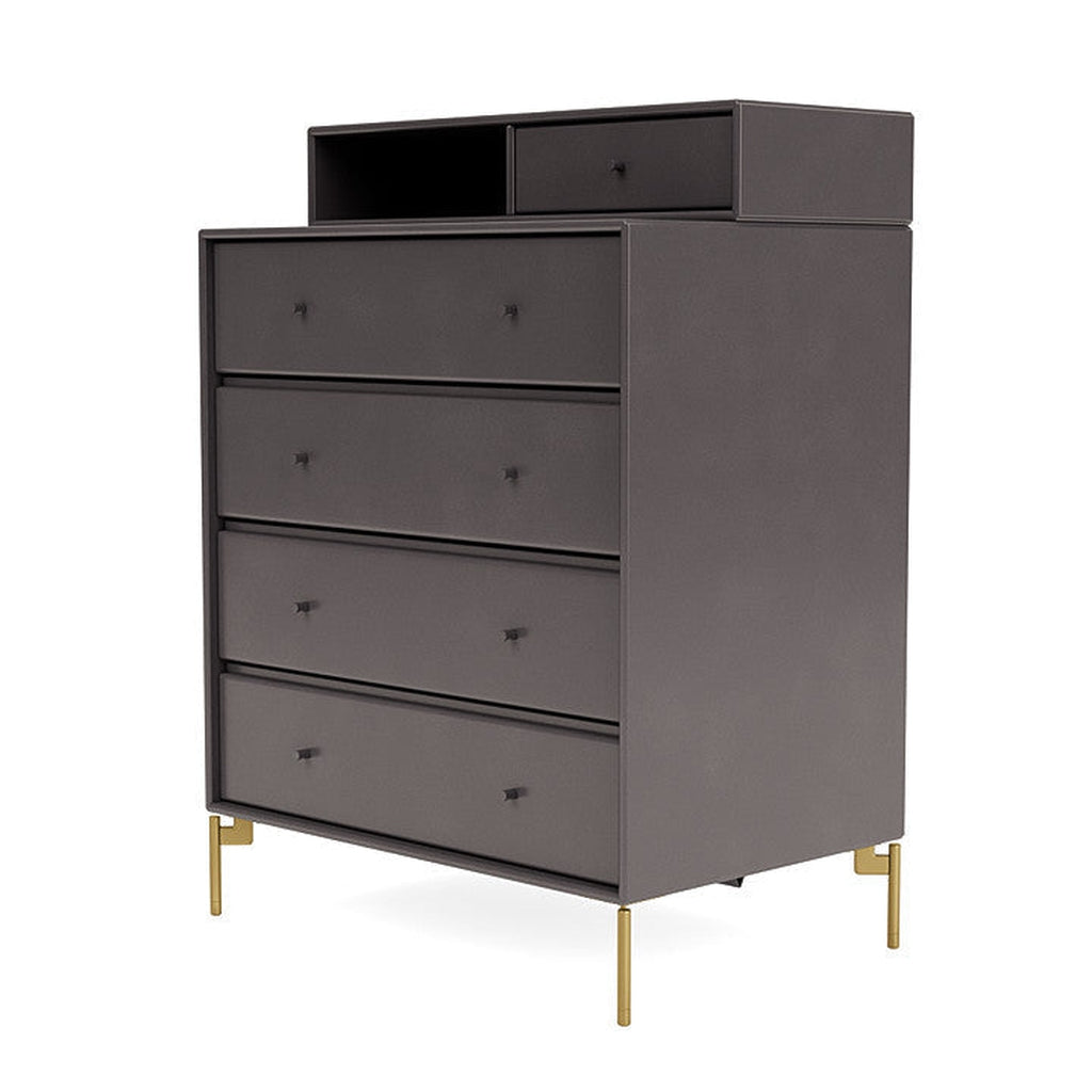[product_category]-Montana Keep Chest Of Drawers With Legs, Coffee/Brass-Montana Furniture-5714322263146-0000KEEP-35-09-MON-1