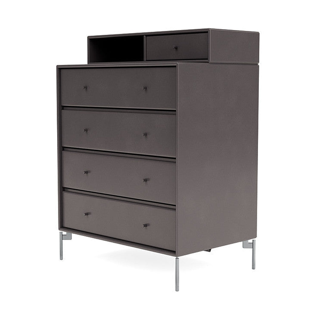 [product_category]-Montana Keep Chest Of Drawers With Legs, Coffee/Matt Chrome-Montana Furniture-5714322263078-0000KEEP-35-01-MON-1
