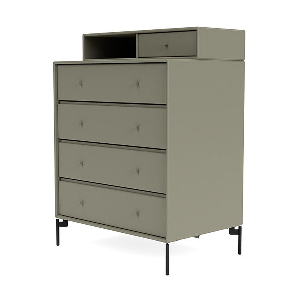 [product_category]-Montana Keep Chest Of Drawers With Legs, Fennel/Black-Montana Furniture-5714322261418-0000KEEP-144-03-MON-1