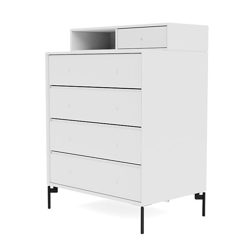 [product_category]-Montana Keep Chest Of Drawers With Legs, New White/Black-Montana Furniture-5714322260619-0000KEEP-101-03-MON-1